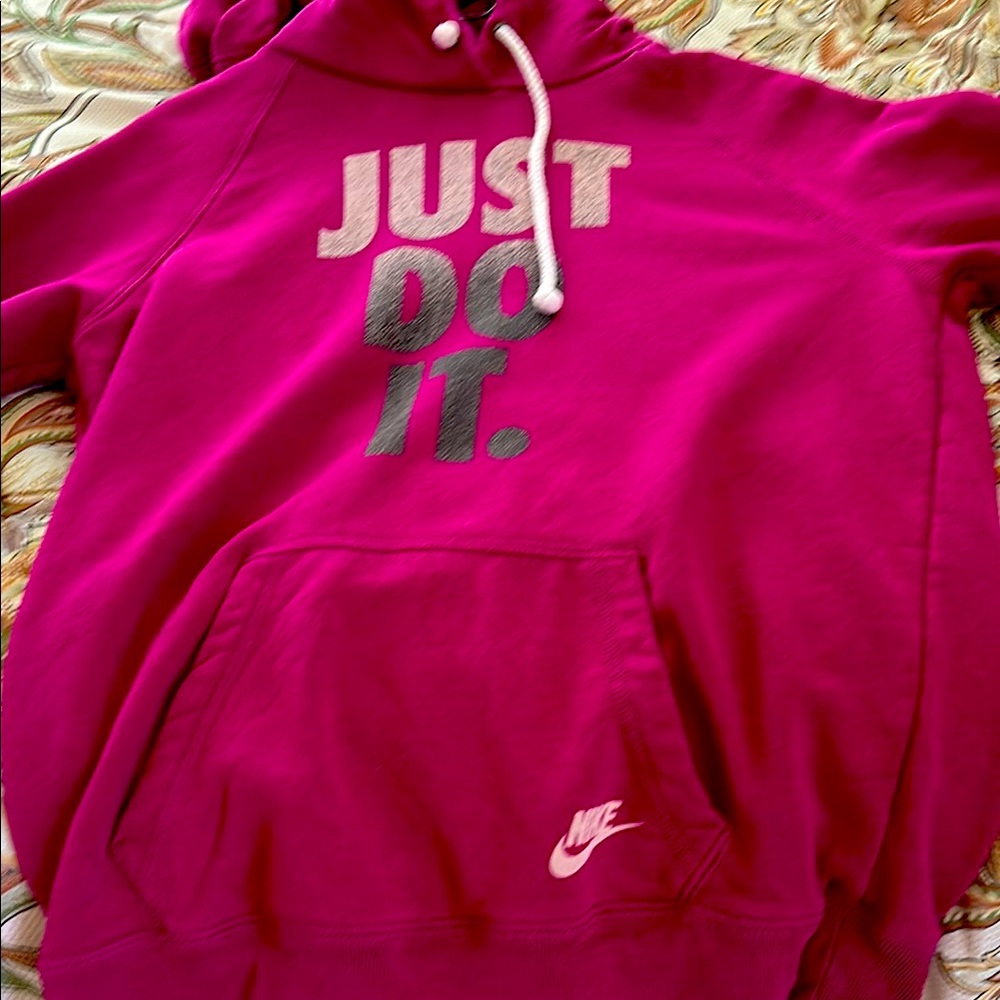 Nike Fuchsia Hoodie with Slogan
